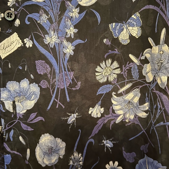 Archive Gucci flora print light weight cotton shirt. - Picture 2 of 3